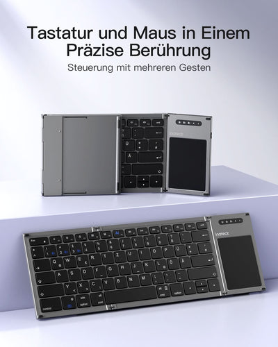 AI Keyboard with Touchpad, Foldable, Compatible with iOS, Android, Windows, KB06101