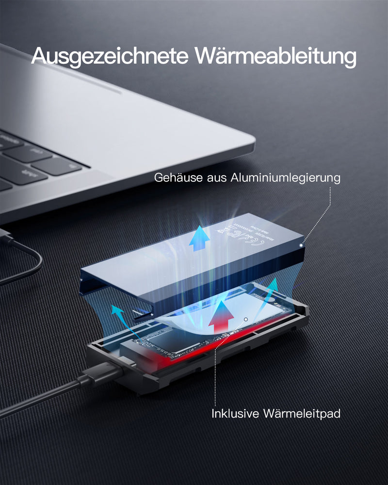 Disque dur SSD M.2 NVMe SATA, disque dur USB 3.2 Gen 2 (10 Gbit/s) prend en charge UASP Trim, FE2024