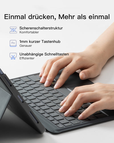 Abnehmbare iPad Tastatur für das iPad 11" 11 Gen (A16 2025), iPad 10.9" 10 Gen (2022), KB04112