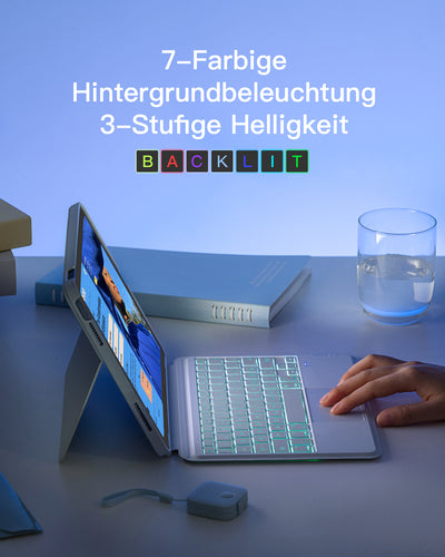 Abnehmbare iPad Tastatur für das iPad 11" 11 Gen (A16 2025), iPad 10.9" 10 Gen (2022), KB04112