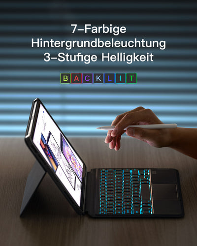 Abnehmbare Tastatur für iPad Air 11" M3/M2 (2025/2024), iPad Air 6/5/4, iPad Pro 11" 4/3/2/1, QWERTZ, KB04111