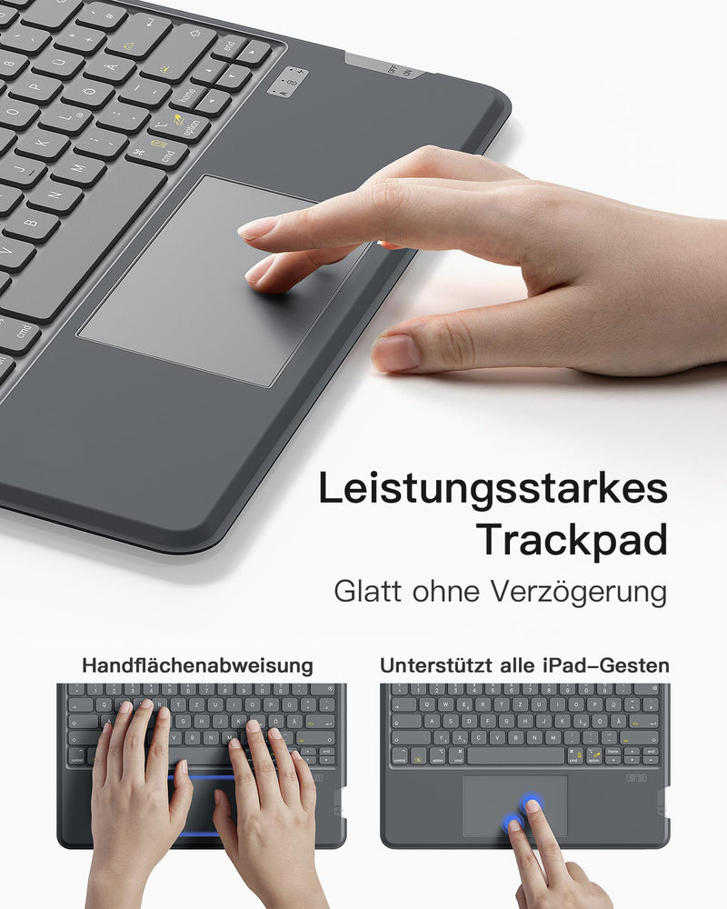 Abnehmbare Tastatur für iPad Air 13" M3/M2 (2025/2024), iPad Air 6, iPad Pro 12.9" (6/5/4/3th), KB04118