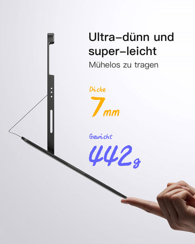 Super-leicht Tastatur Hülle für iPad Air 11-Zoll (6), iPad Air 11-Zoll (5/4), iPad 10th, iPad Pro 11-Zoll (4/3/2/1), BK2007