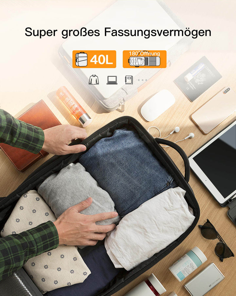 40L Supergroßer Handgepäck Reiserucksack Laptop Rucksack für 15,6-17 Zoll Notebooks, BP03001