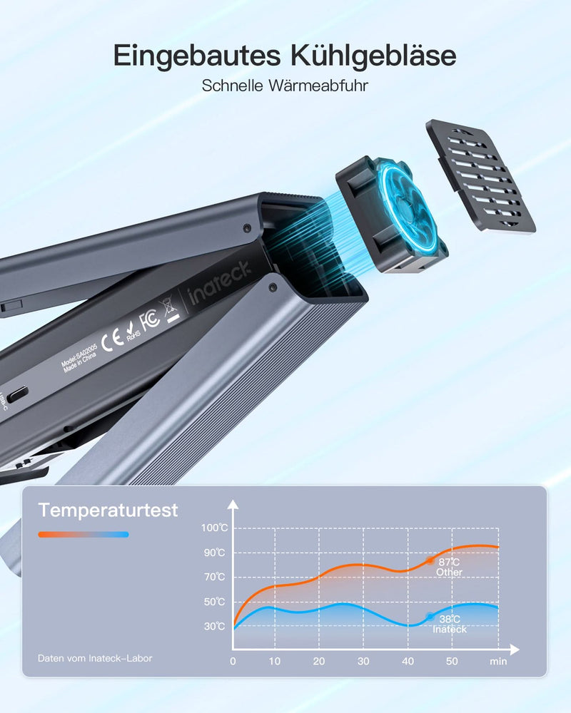 Boîtier SSD M.2 NVMe double baie, Station d&