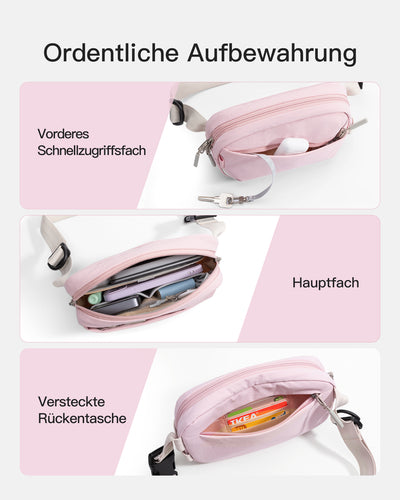 Gürteltasche mit RFID-Blockierung, mit verstellbarem Schulterriemen, FB01002