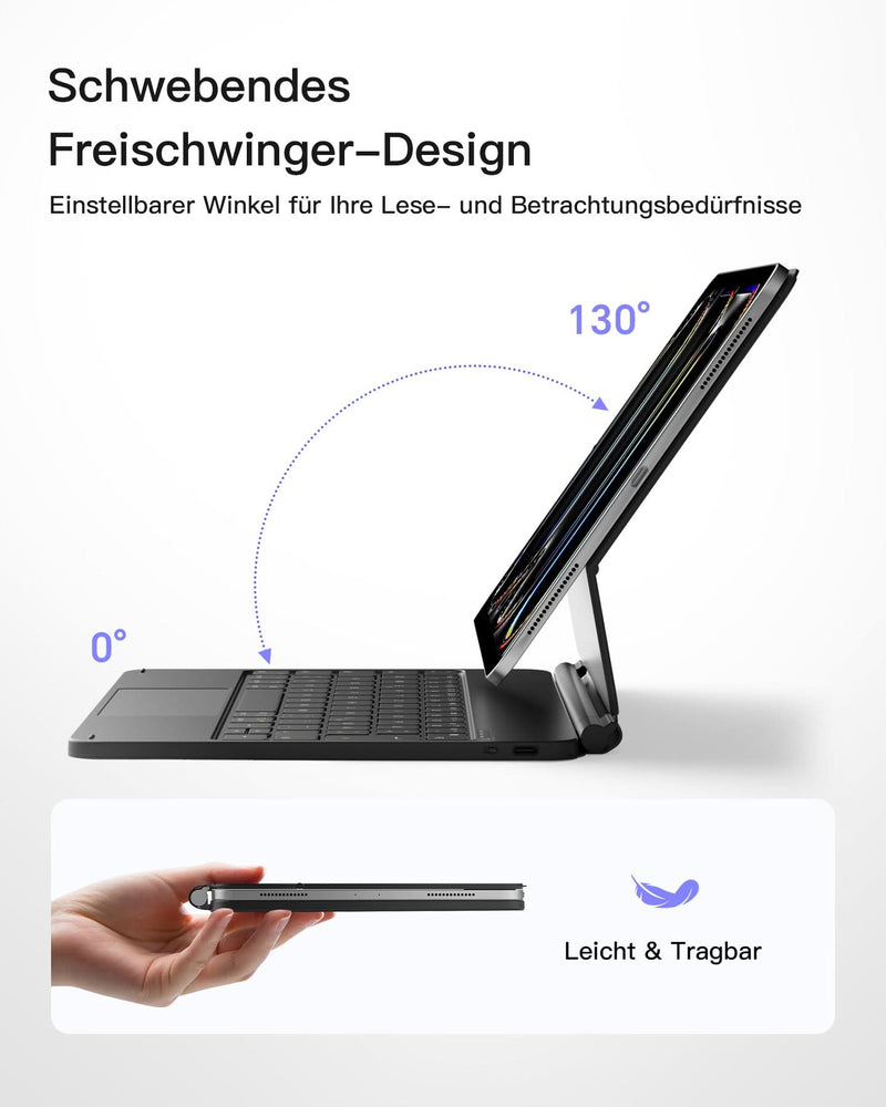 Magnetische Tastatur für iPad Pro 11-Zoll (M4 2024), KB09119-11