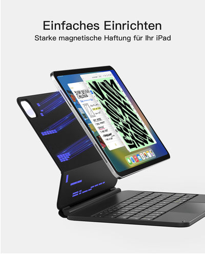 Étui avec clavier magnétique pour iPad Air 11 pouces (6) M2 2024, iPad Air 10,9 pouces (5/4), iPad Pro 11 pouces (4/3/2/1), KB09119