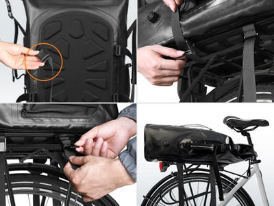 Sac à dos de vélo étanche 35 L avec fermeture éclair étanche, BP06001