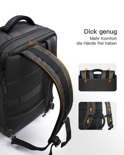 40L Supergroßer Handgepäck Reiserucksack Laptop Rucksack für 15,6-17 Zoll Notebooks, BP03001