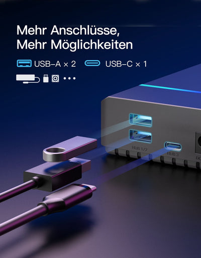 USB 3.0 Externes Festplattengehäuse für 2.5''/3.5'' SATA HDD und SSD, 20TB, FE3003