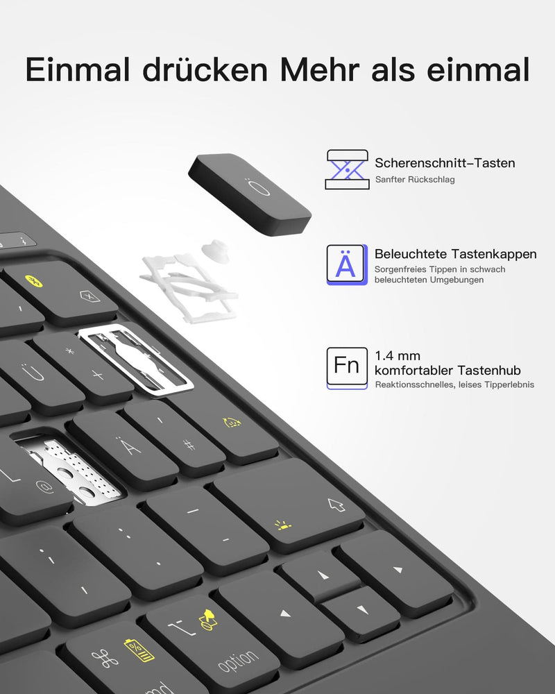 Magnetische Tastatur für iPad Pro 11-Zoll (M4 2024), KB09119-11