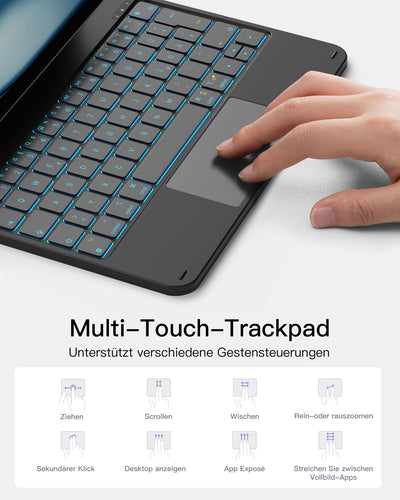 Magnetische Tastaturhülle für iPad Air 11" M3/M2 (2025/2024), iPad Air 6/5/4, iPad Pro 11" 4/3/2/1, KB09119