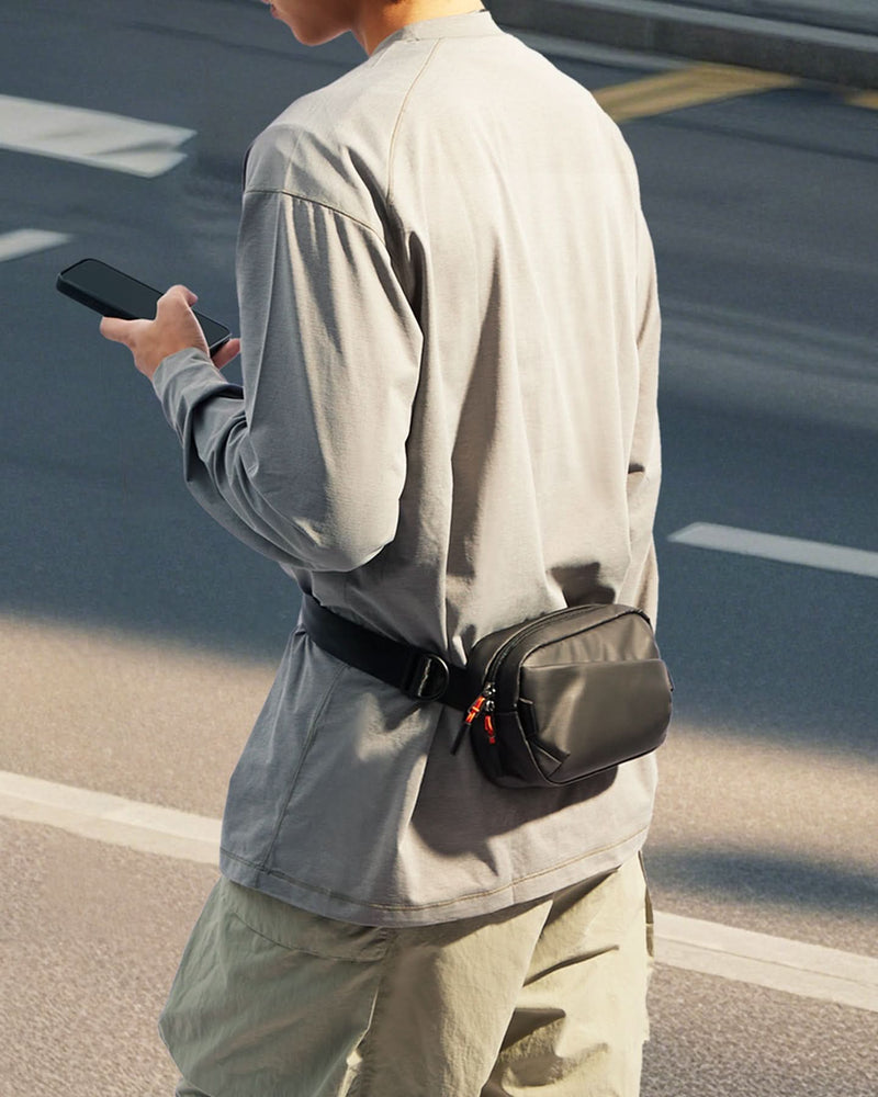 Gürteltasche mit RFID-Blockierung, mit verstellbarem Schulterriemen, FB01002