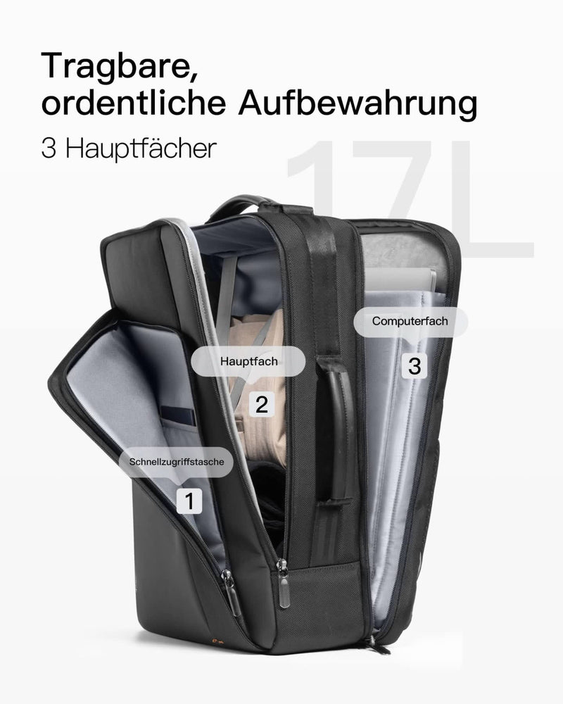 17L multifunktionaler Business-Reiserucksack, für 15,6-16 Zoll Laptop, BP02008