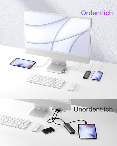 Inateck 8-in-1 iMac 24" 2021 Docking Station, USB 3.2 Gen 2, DK2001